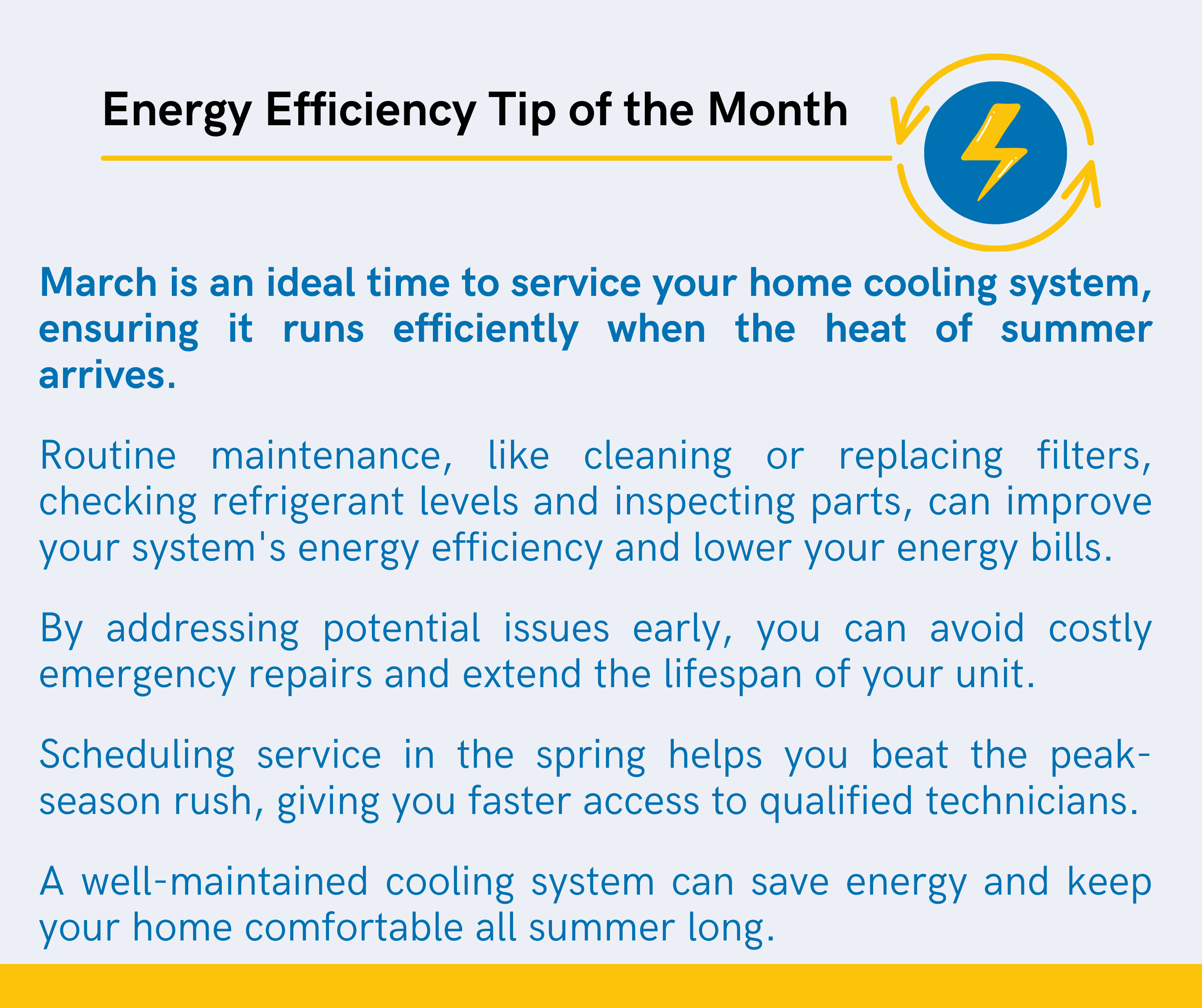 Energy Efficiency Tip of the Month