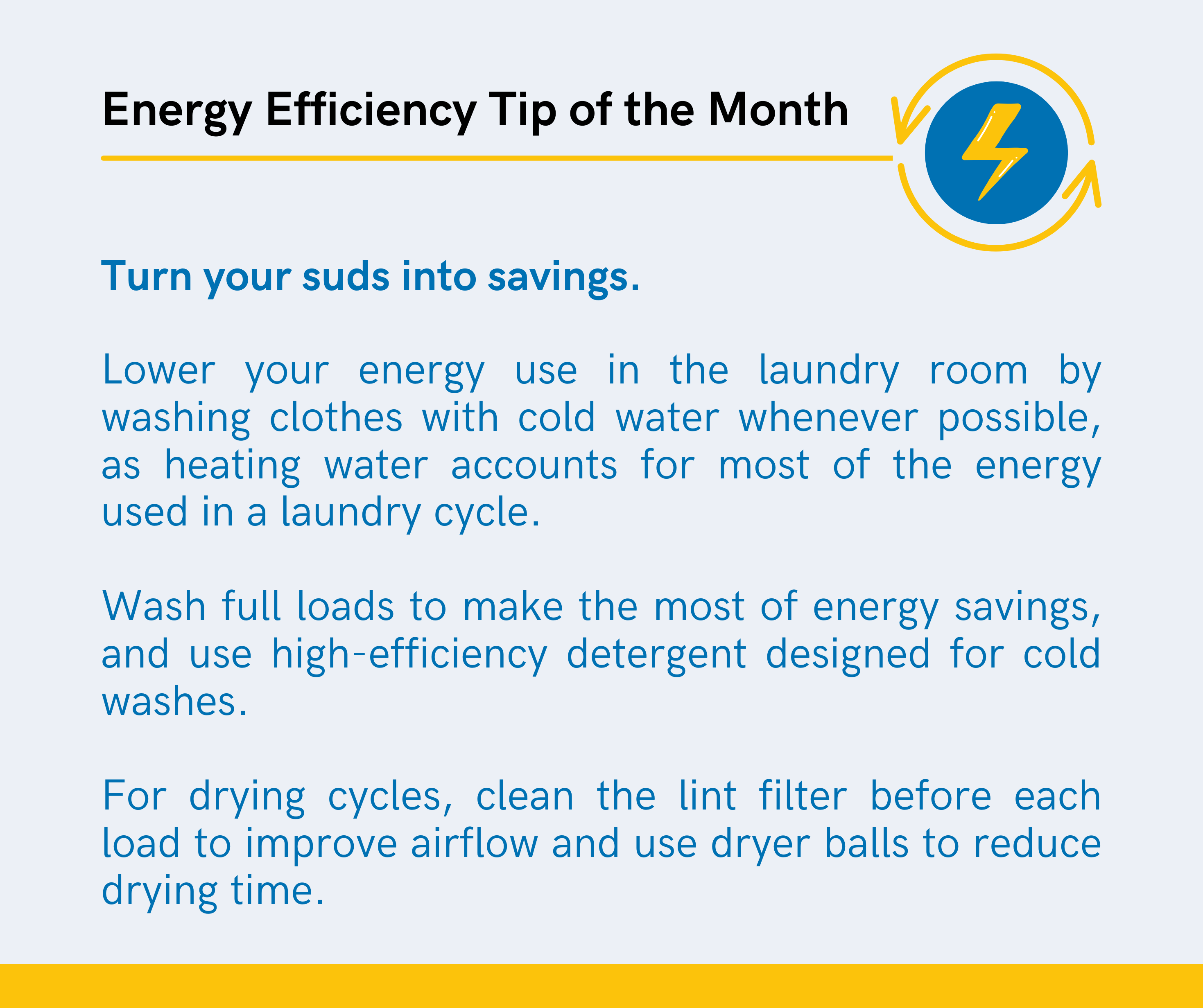 Energy Efficiency Tip of the Month